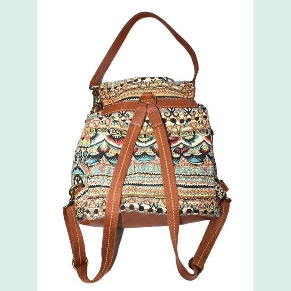 Sakroots Artist Circle Abstract Geometric Multicolor Convertible Backpack - Picture 13 of 14